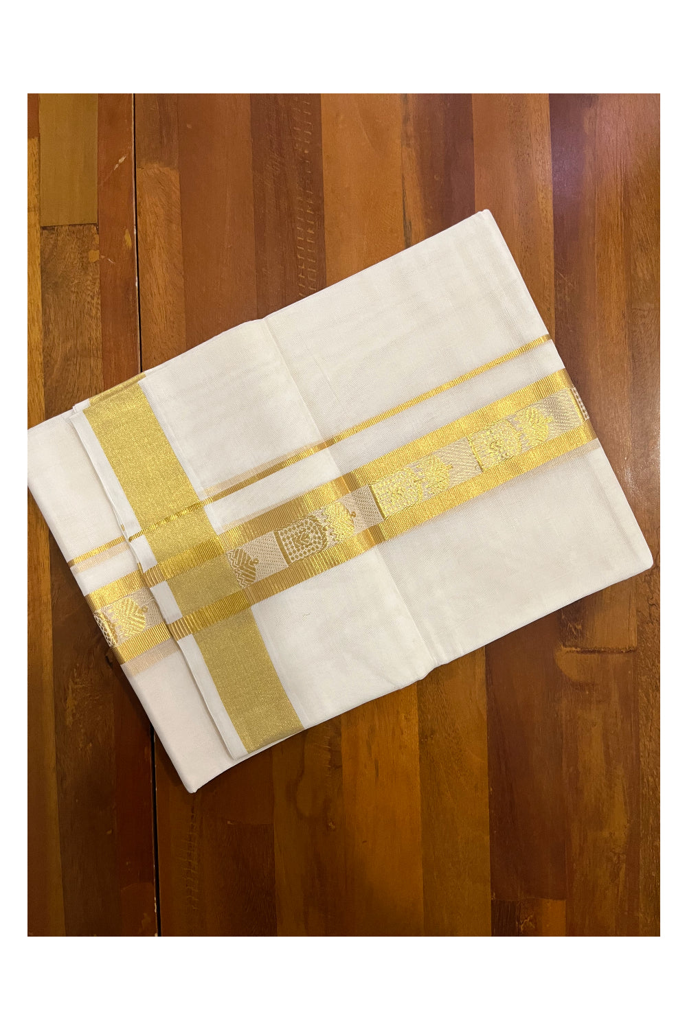 Southloom Premium Handloom Cotton Mundu with Kasavu Woven Border (Onam Mundu 2023)