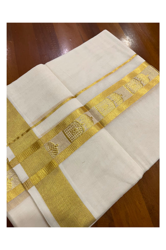 Southloom Premium Handloom Cotton Mundu with Kasavu Woven Border (Onam Mundu 2023)