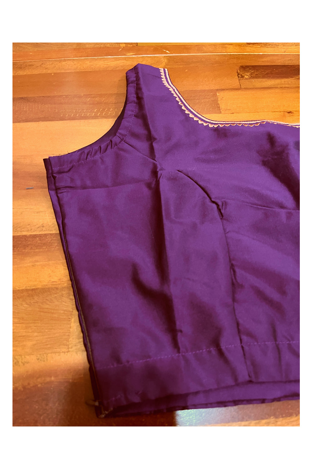 Southloom Semi Silk Purple Ready Made Blouse