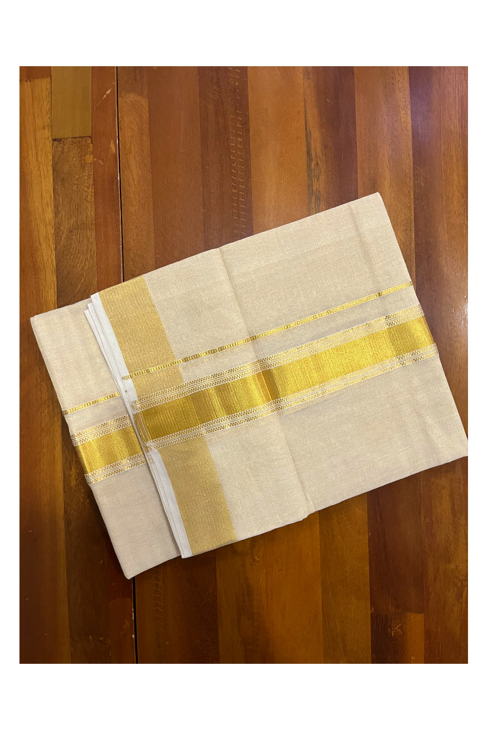 Southloom Premium Handloom Tissue Mundu with Kasavu Woven Design Border (Onam Mundu 2023)