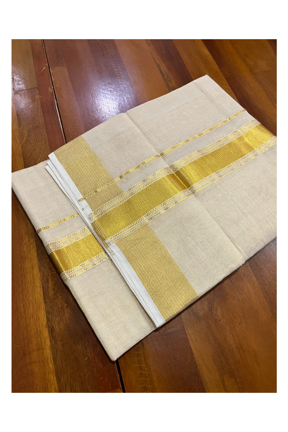 Southloom Premium Handloom Tissue Mundu with Kasavu Woven Design Border (Onam Mundu 2023)