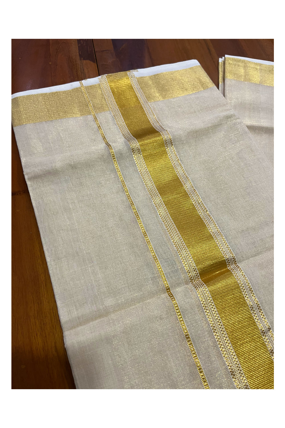 Southloom Premium Handloom Tissue Mundu with Kasavu Woven Design Border (Onam Mundu 2023)