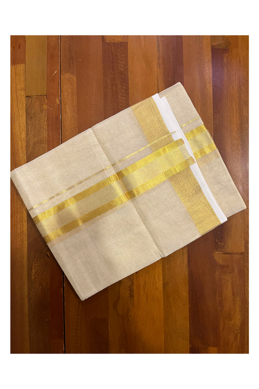 Southloom Premium Handloom Tissue Mundu with Kasavu Woven Border (Onam Mundu 2023)