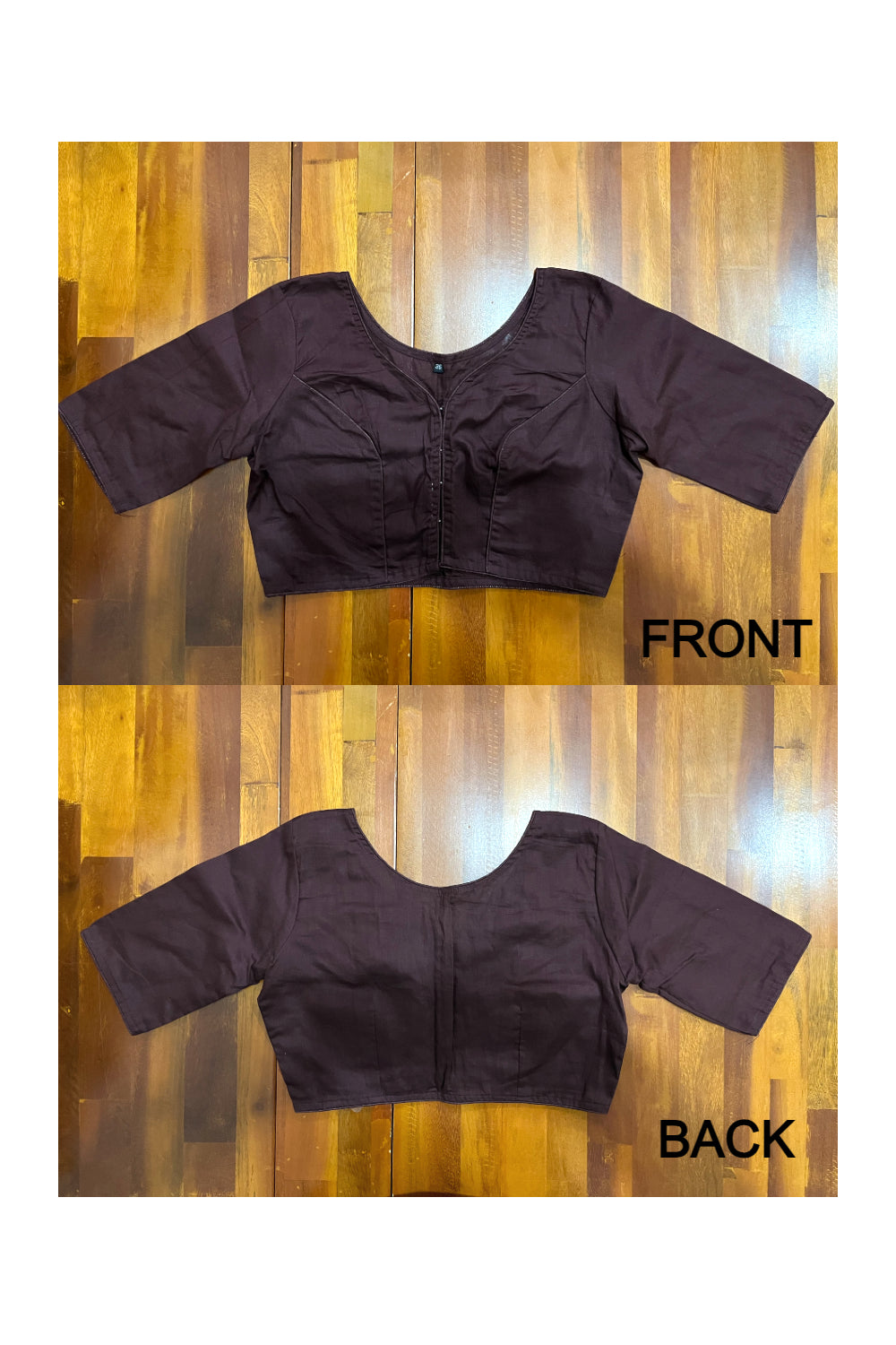 Southloom Brown Solid Ready Made Blouse