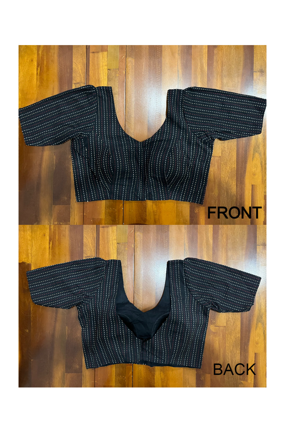 Southloom Black Thread Patterns Ready Made Blouse