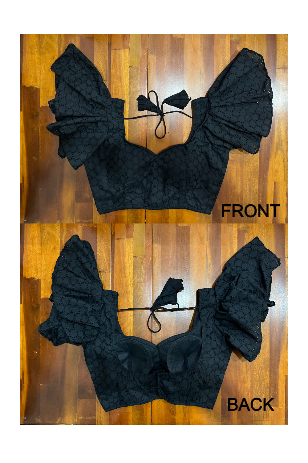 Southloom Black Hacoba Design Ready Made Blouse