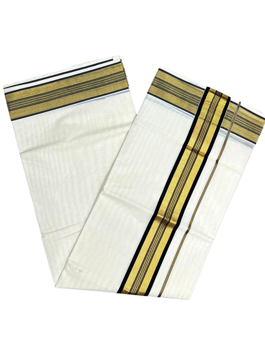 Southloom Kerala Cotton Kasavu Saree with Black Border