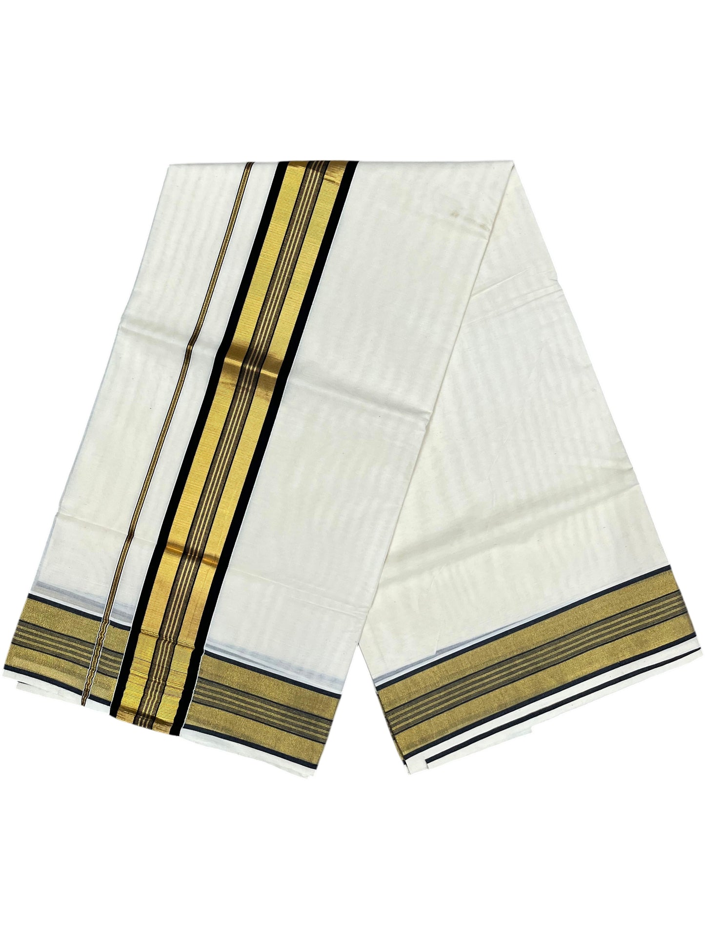 Southloom Kerala Cotton Kasavu Saree with Black Border