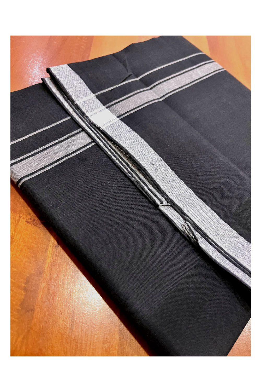 Sabarimala Ayyappa Black Single Dhoti / Lungi / Mundu for Men by Southloom