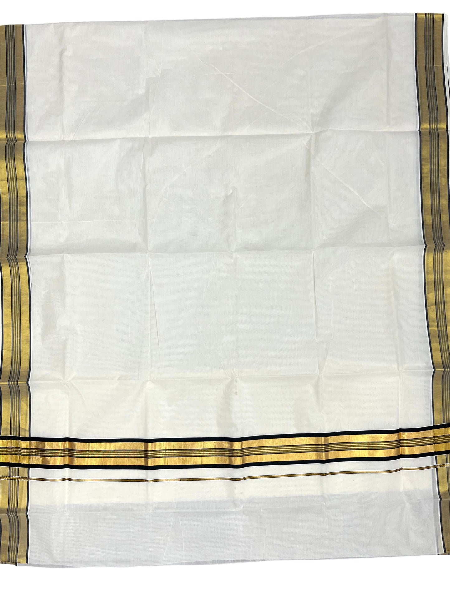 Southloom Kerala Cotton Kasavu Saree with Black Border