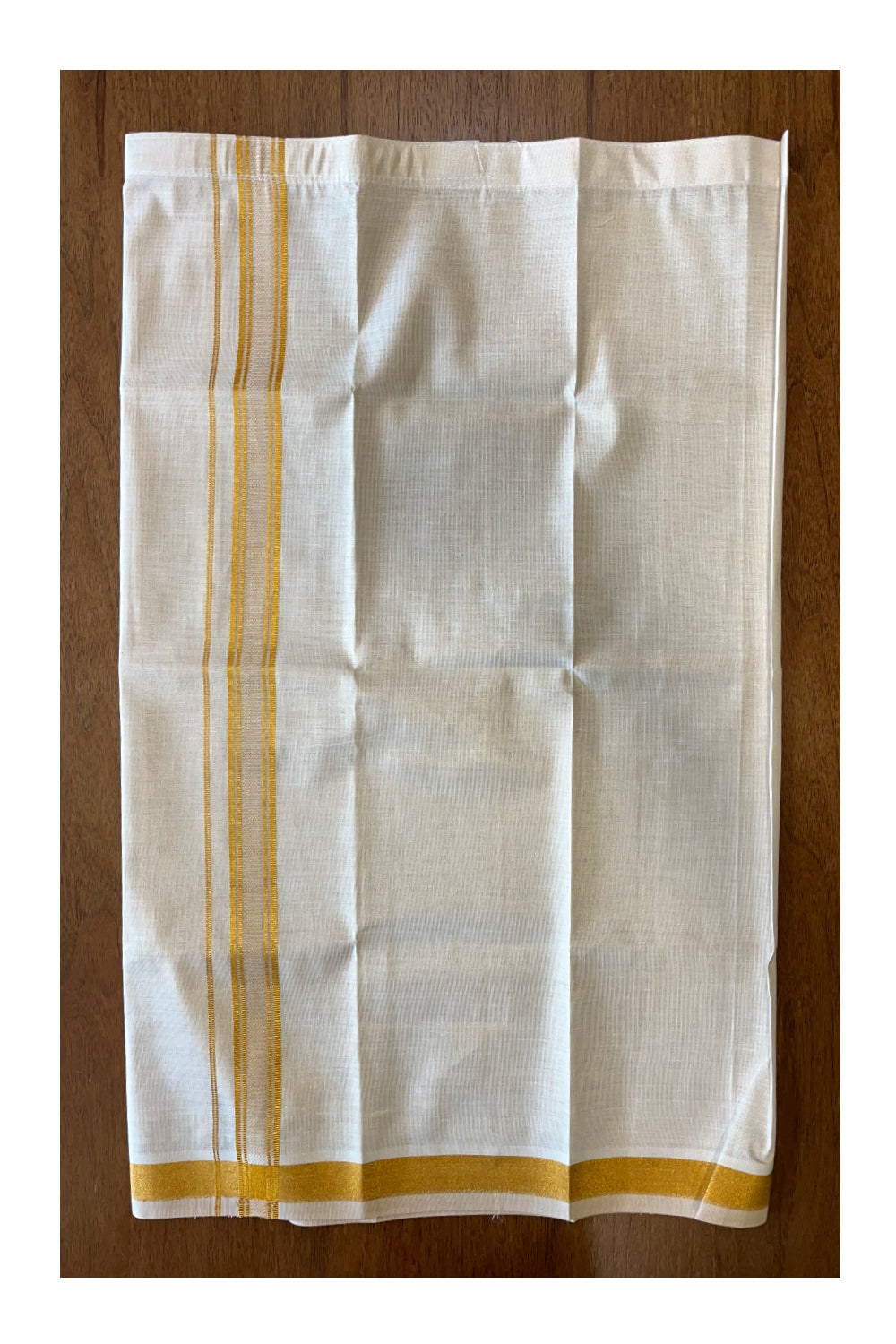 Southloom Kid's Tissue Velcro Mundu with Kasavu Kara Age 1 - 10 (South Indian Kerala Dhoti)