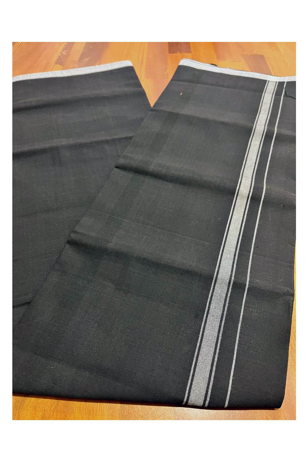 Sabarimala Ayyappa Black Single Dhoti / Lungi / Mundu for Men by Southloom