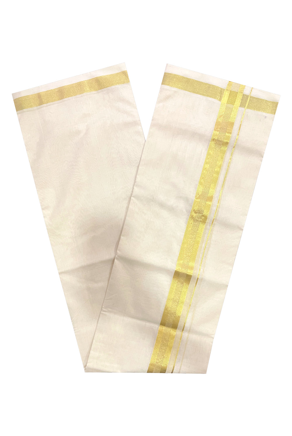 Premium Balaramapuram Unakkupaavu Handloom Kasavu Mundu (South Indian Kerala Dhoti)