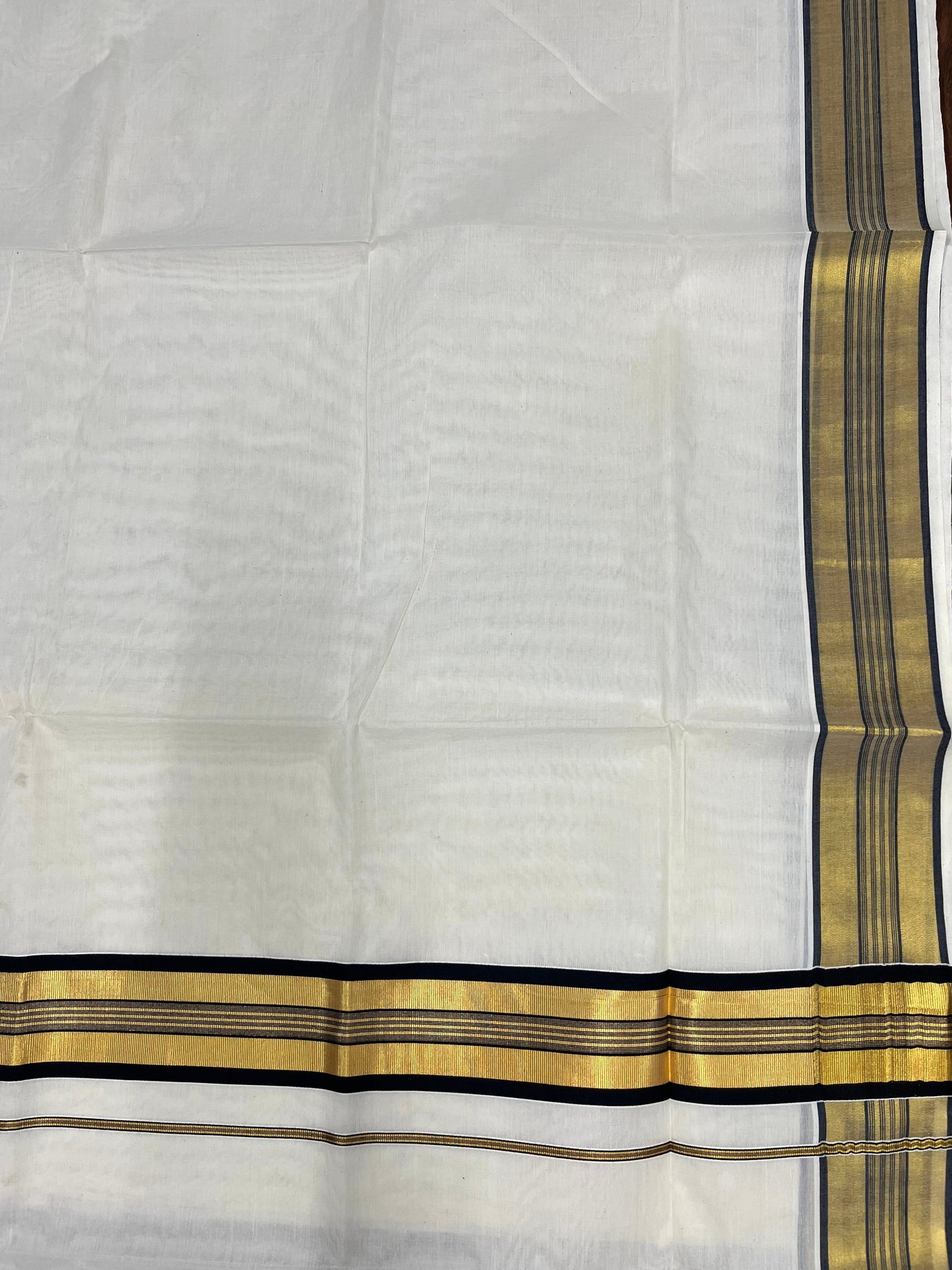Southloom Kerala Cotton Kasavu Saree with Black Border