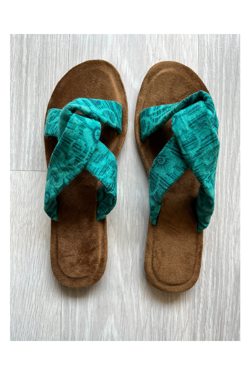 Southloom Jaipur Handmade Brown With Blue Straps Sandals