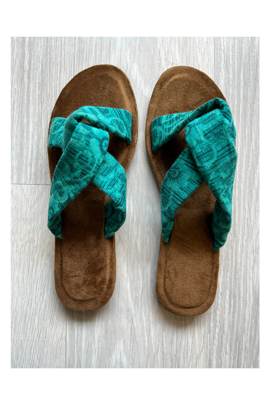 Southloom Jaipur Handmade Brown With Blue Straps Sandals