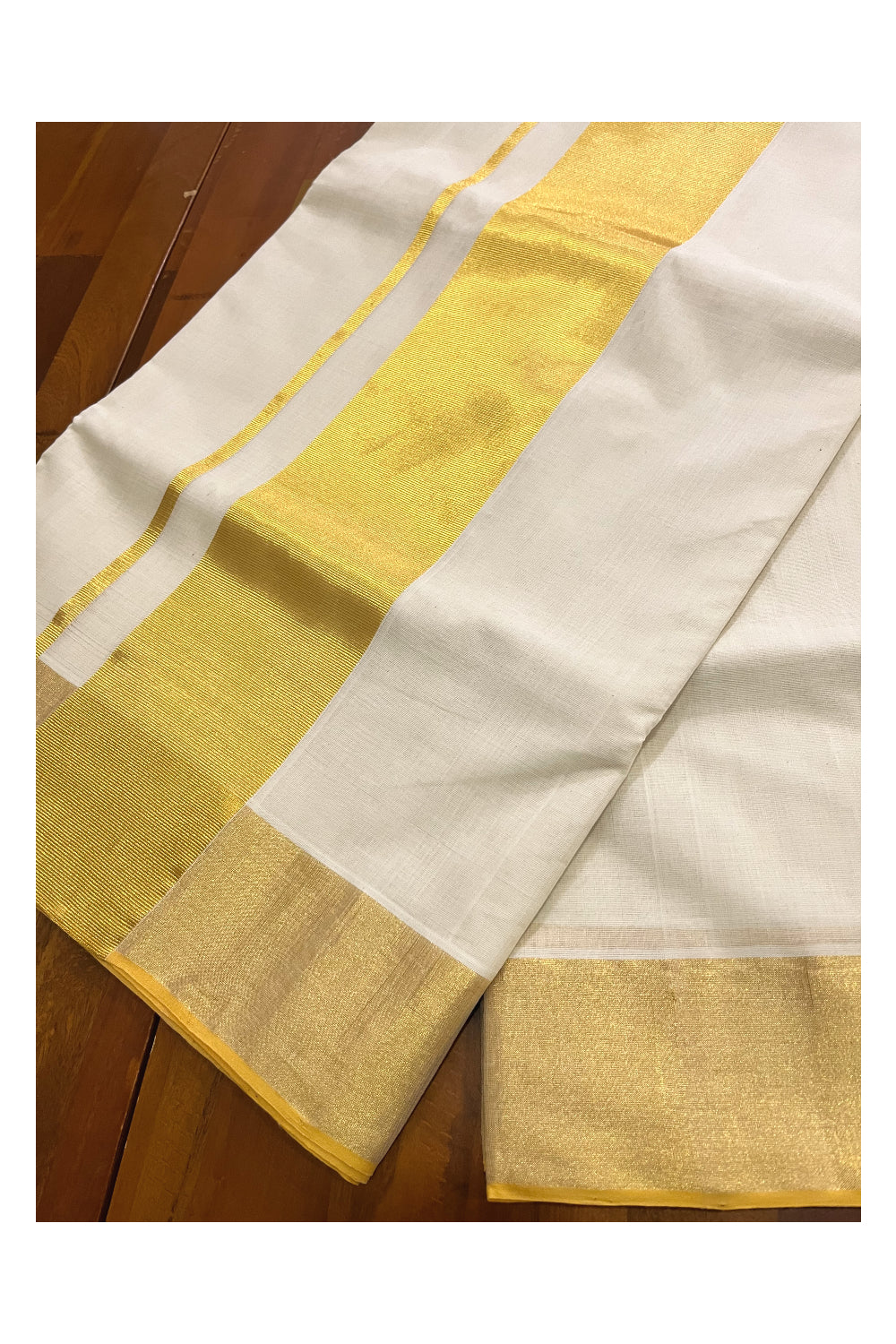 Southloom Super Premium Balaramapuram Unakkupaavu Handloom Kasavu Saree with 4x3 Border