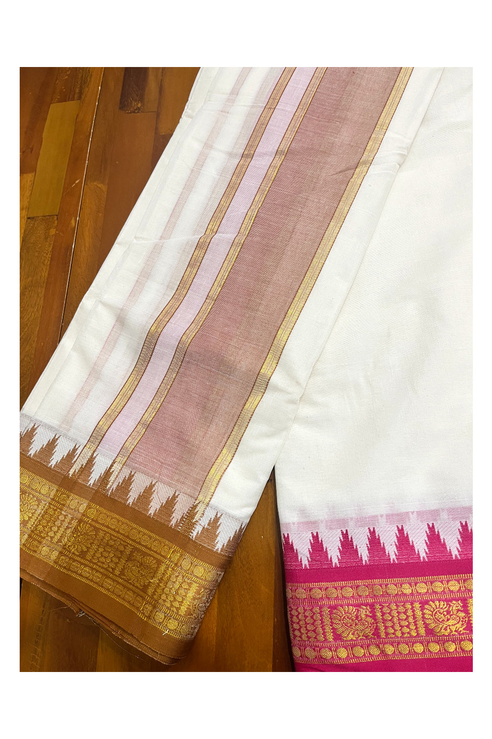 Southloom Pure Cotton Panchakacham with Angavastram (10+6) / Iyer Vesthi