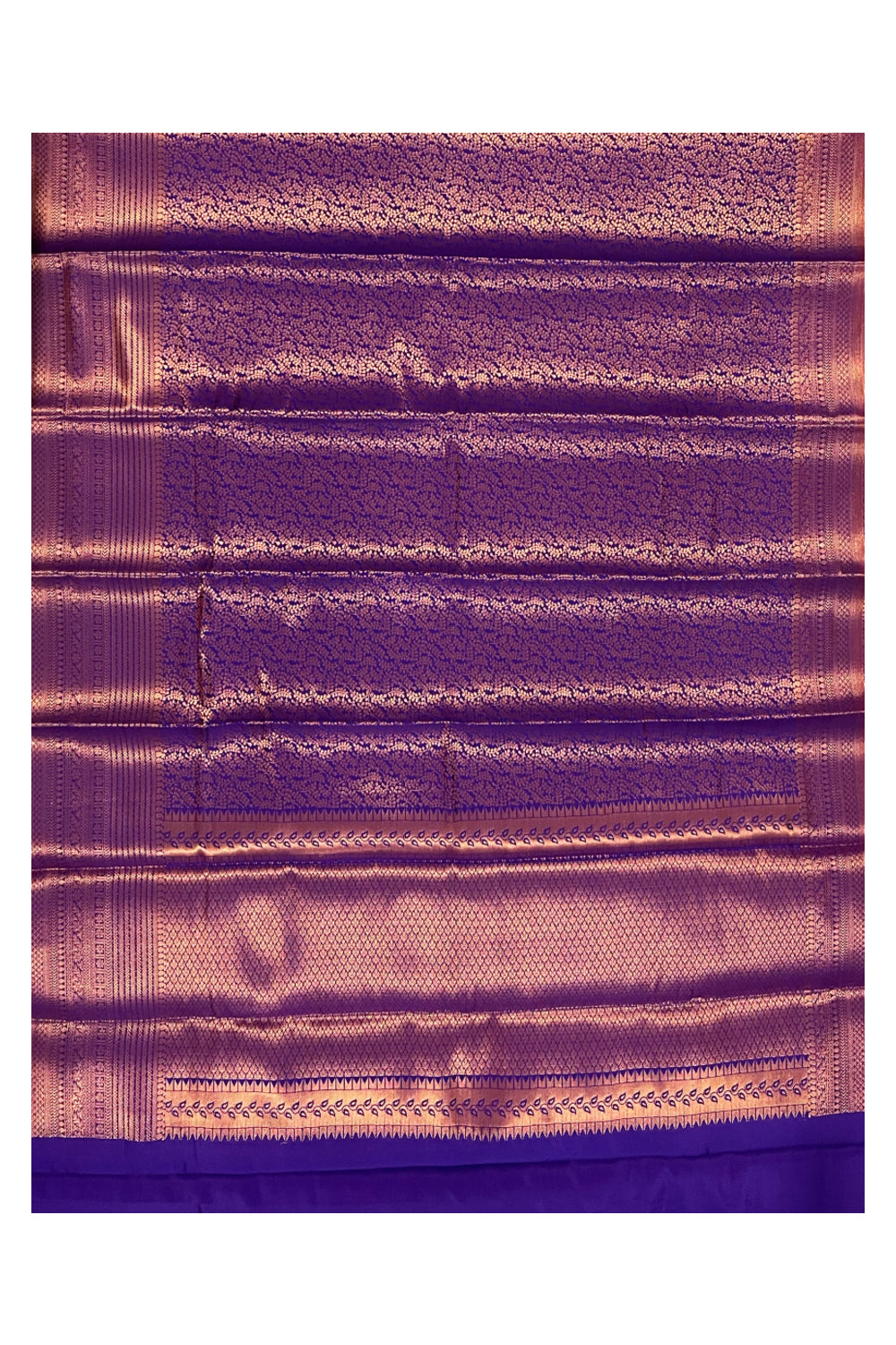 Southloom Premium Semi Silk Zari Work Brocade Saree in Bridal Violet with Matching Pallu (Kanchipuram Pattu Saree)