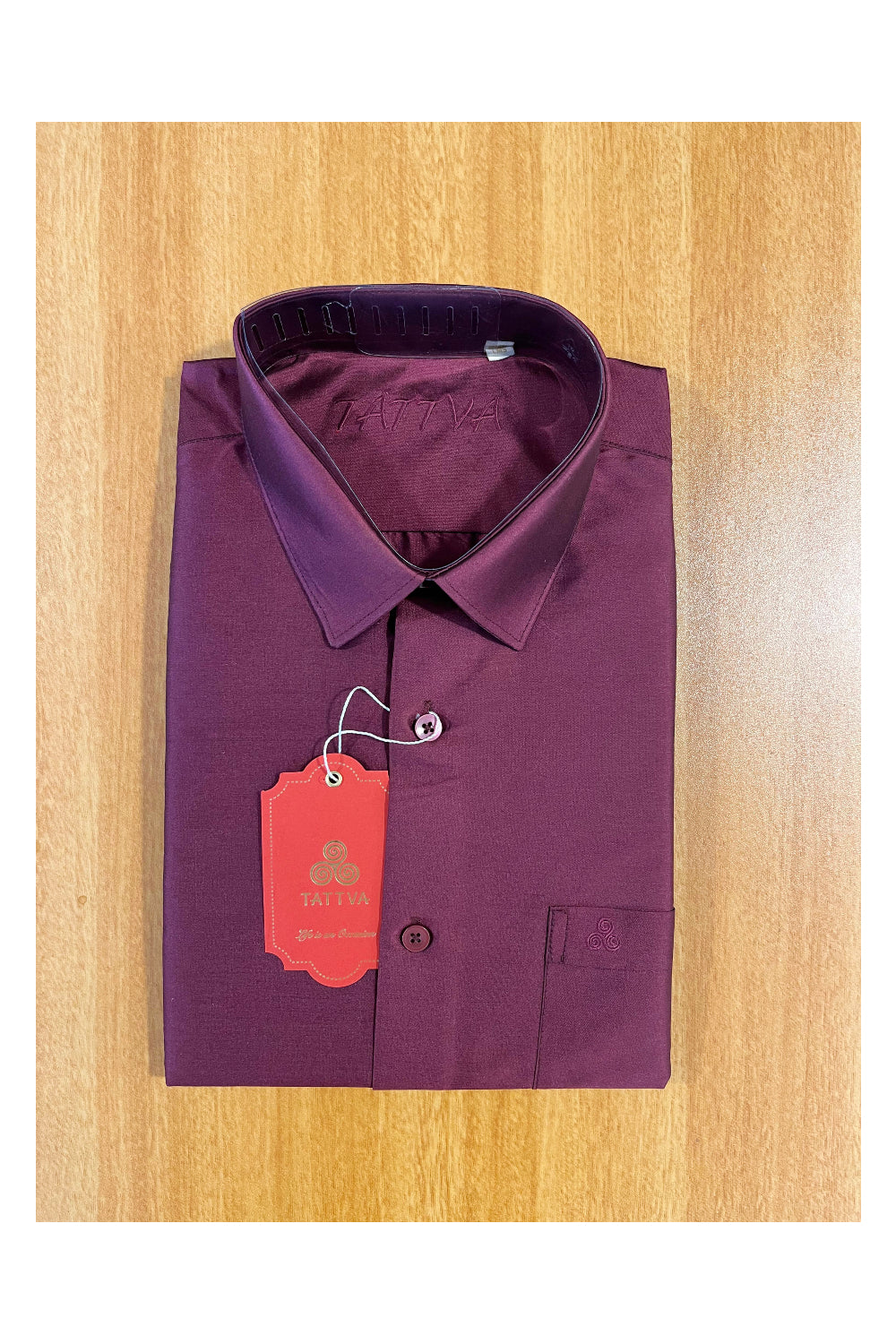 Southloom Semi Silk Violet Solid Shirt