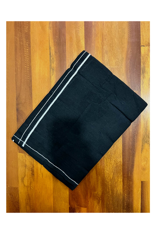 Sabarimala Ayyappa Black Single Dhoti / Lungi / Mundu for Men by Southloom