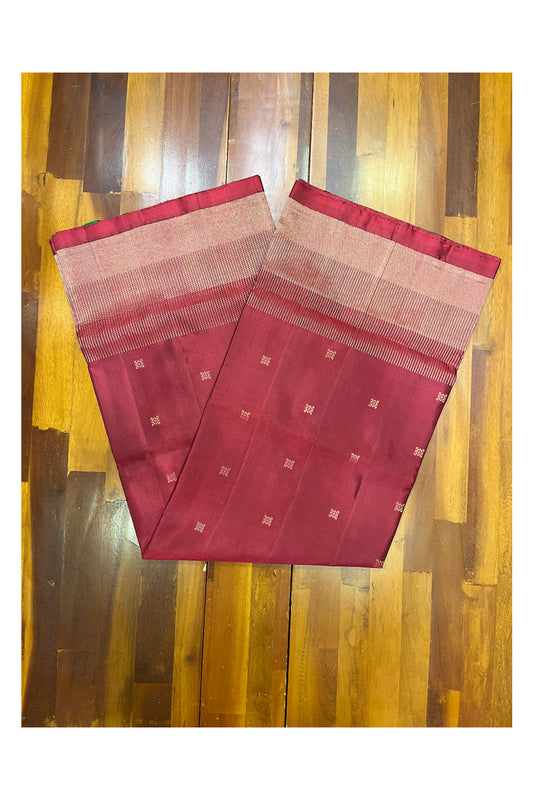 Southloom Pure Handloom Bridal Kanchipuram Silk Saree with Korvai Work