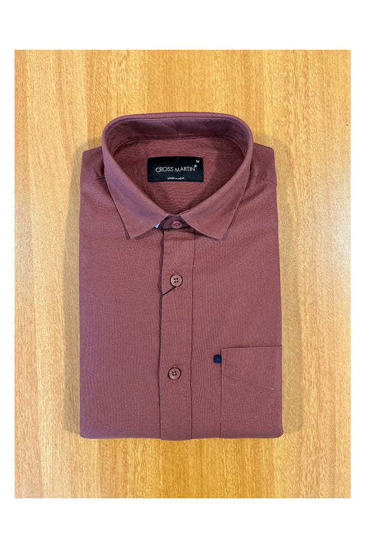 Pure Cotton Onion Pink Solid Shirt (42 FS)