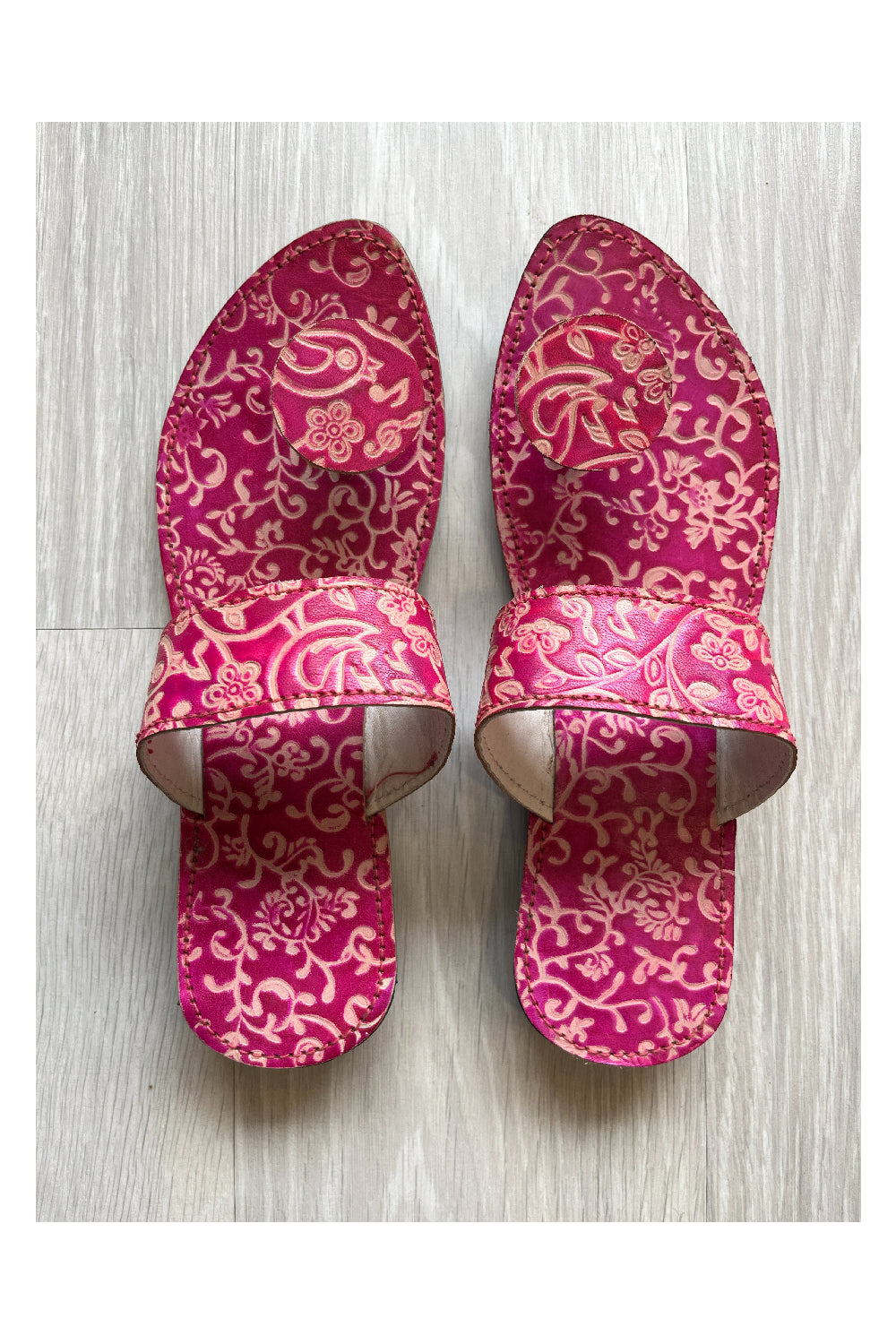 Southloom Jaipur Handmade Open Toe Magenta Sandals