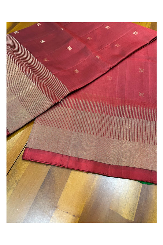 Southloom Pure Handloom Bridal Kanchipuram Silk Saree with Korvai Work