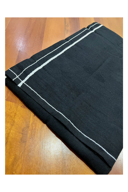 Sabarimala Ayyappa Black Single Dhoti / Lungi / Mundu for Men by Southloom