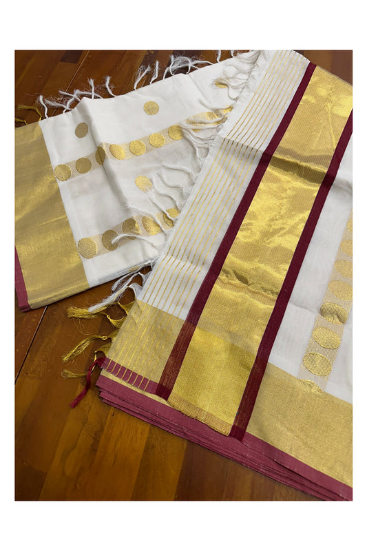 Southloom Premium Handloom Cotton Saree with Woven Works Across Body