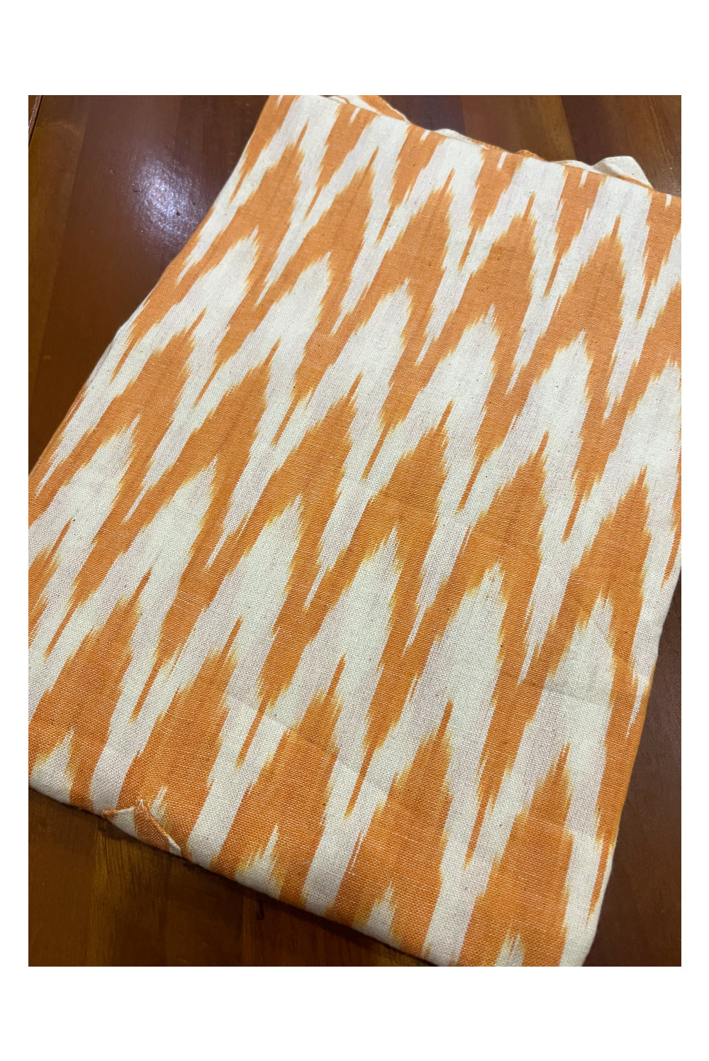 Pure Cotton Jaipur Orange White Hand Block Printed Long Kurta