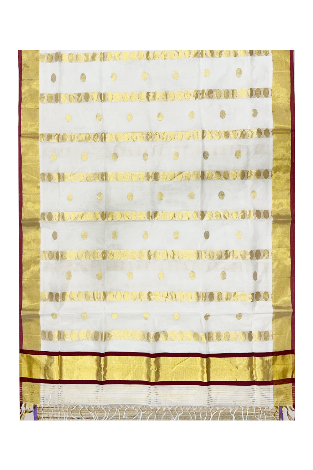 Southloom Premium Handloom Cotton Saree with Woven Works Across Body