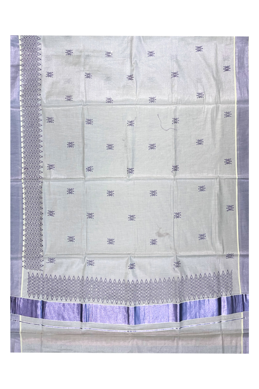 Southloom Kerala Lavender Tissue Saree with Sequence Work