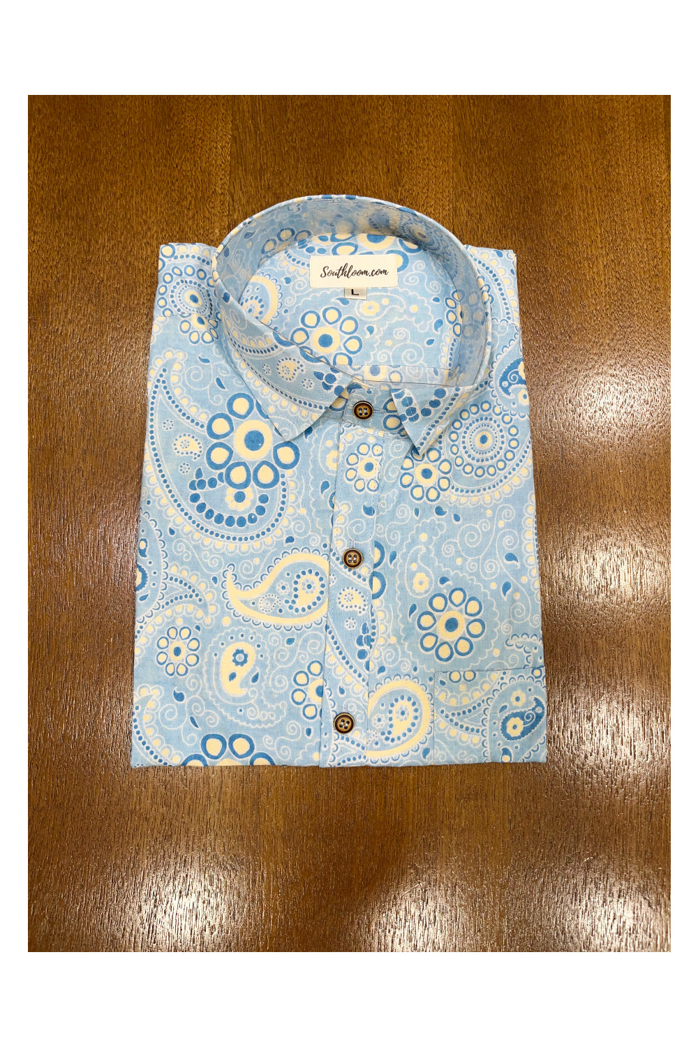 Southloom Jaipur Cotton Hand Block Printed Shirt (Full Sleeves)