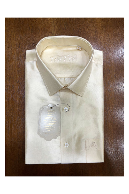 Southloom Pure Silk White Solid Shirt