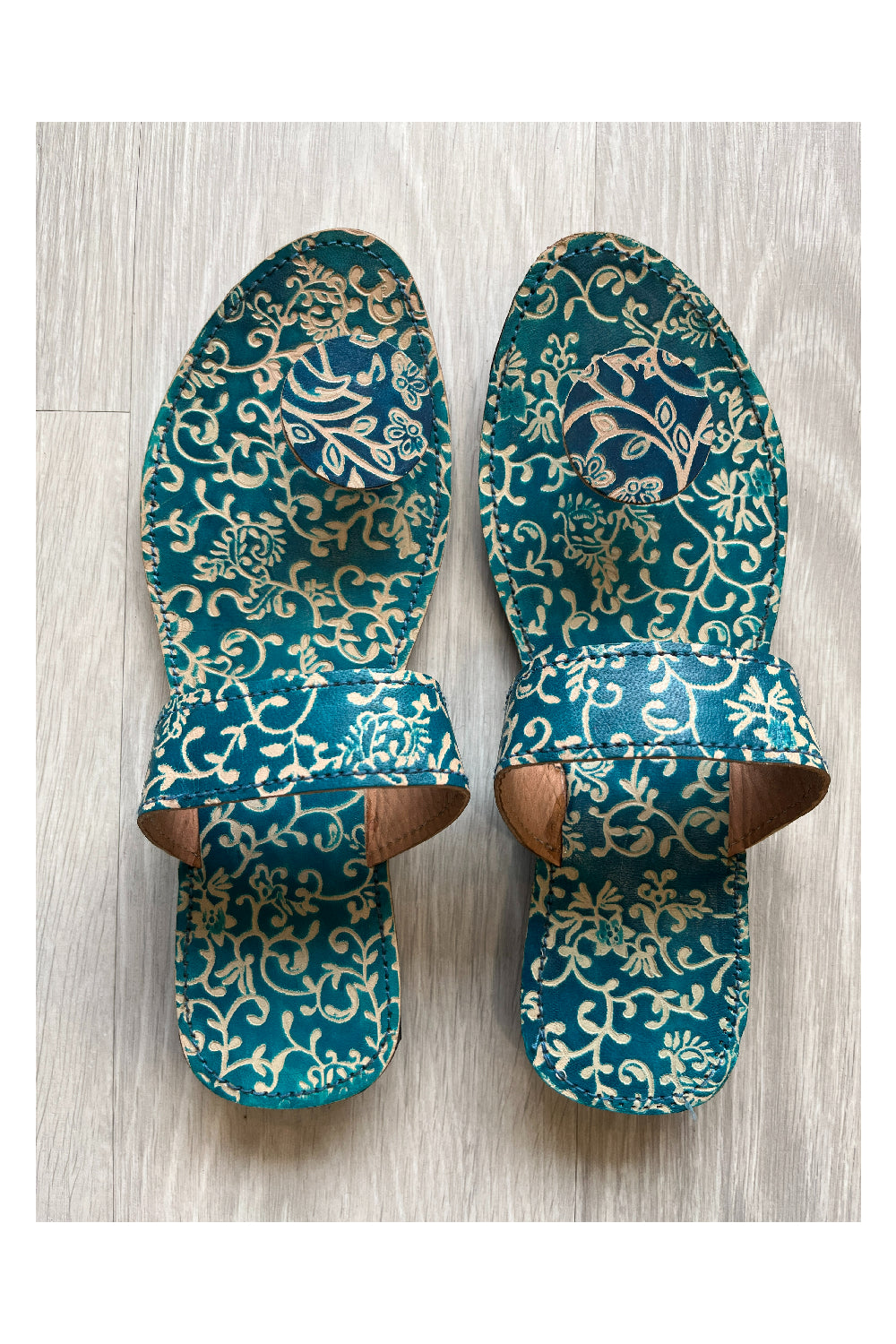 Southloom Jaipur Handmade Open Toe Blue Sandals