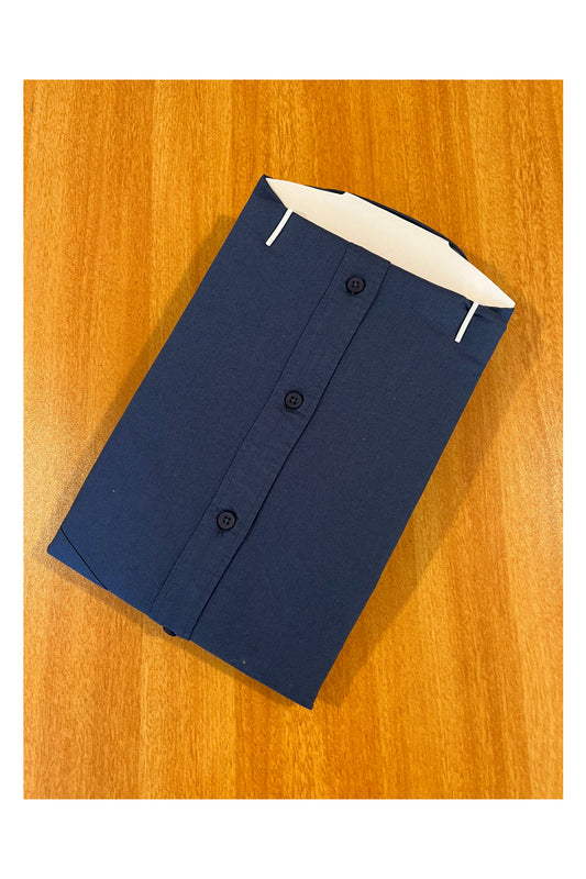 Pure Cotton Blue Solid Shirt (42 FS)