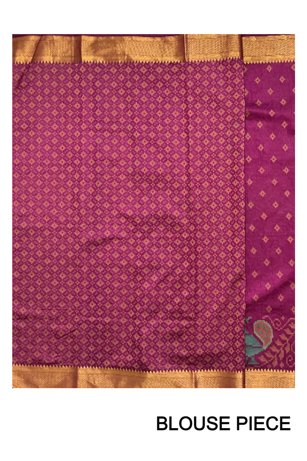 Southloom Semi Silk Dark Magenta Designer Saree with Zari Woven Border