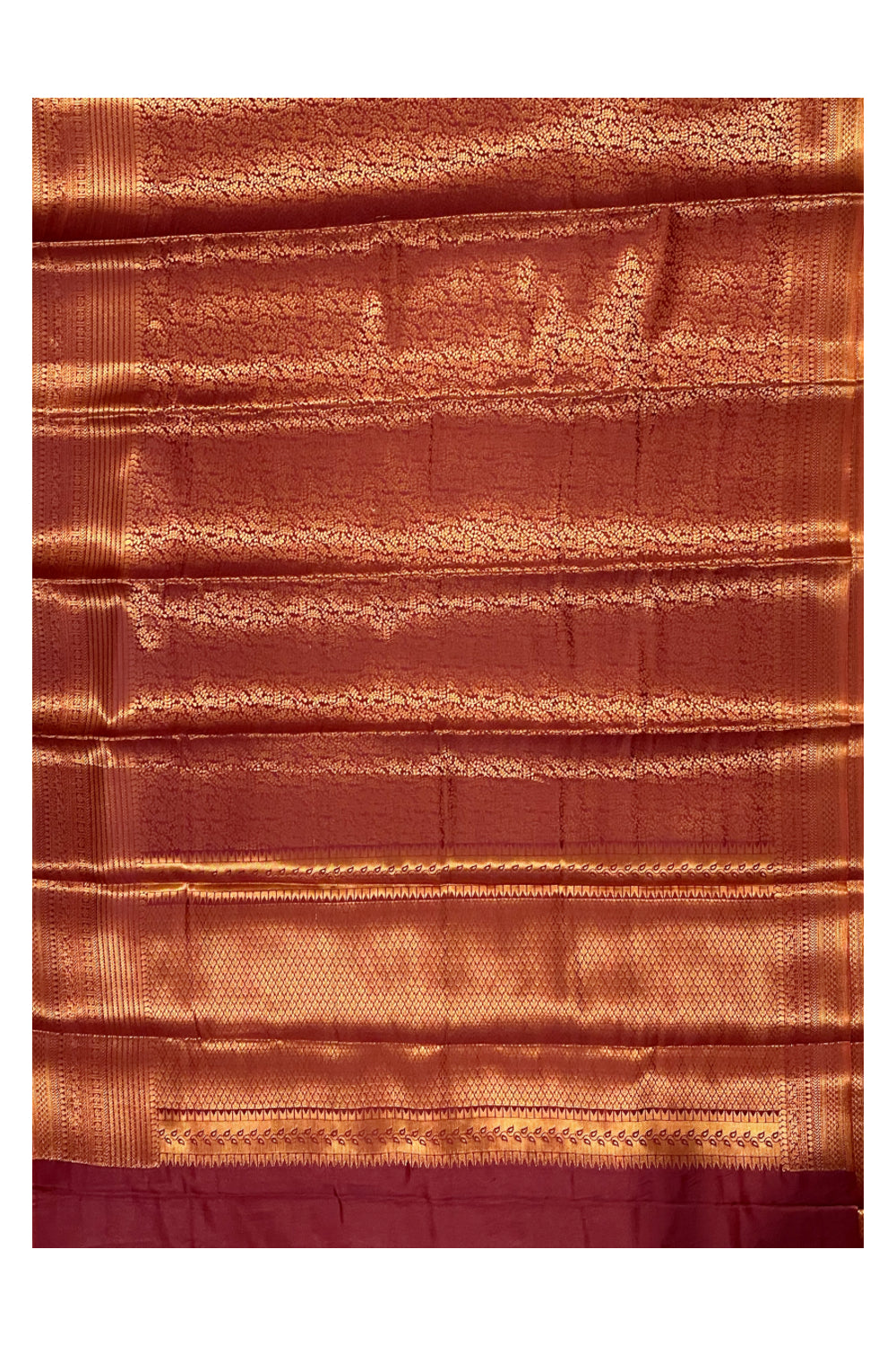 Southloom Premium Semi Silk Zari Work Brocade Saree in Bridal Maroon with Matching Pallu (Kanchipuram Pattu Saree)