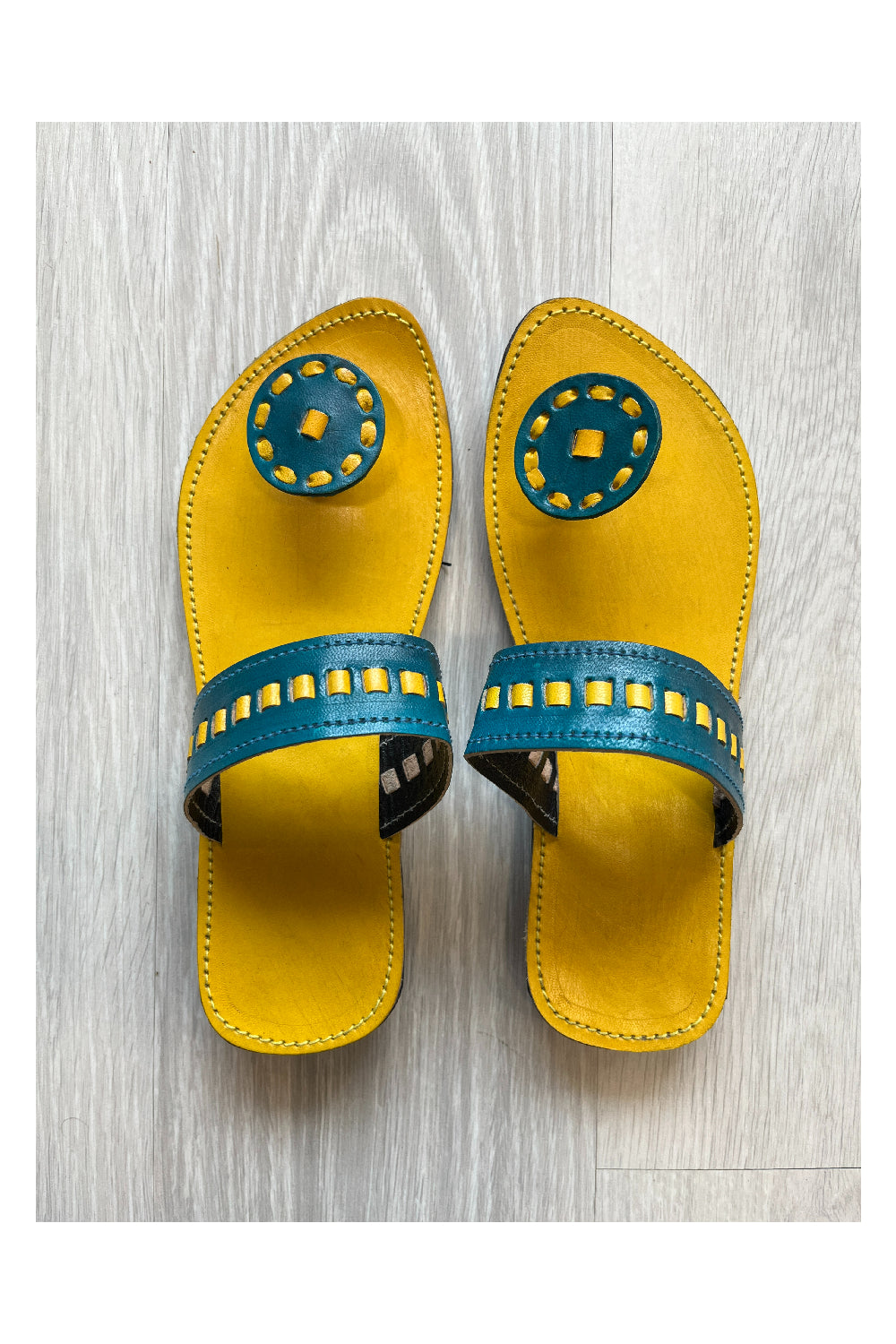 Southloom Jaipur Handmade Open Toe Yellow Sandals