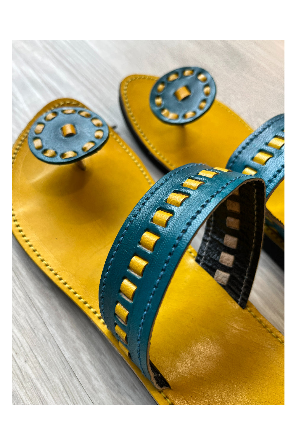 Southloom Jaipur Handmade Open Toe Yellow Sandals