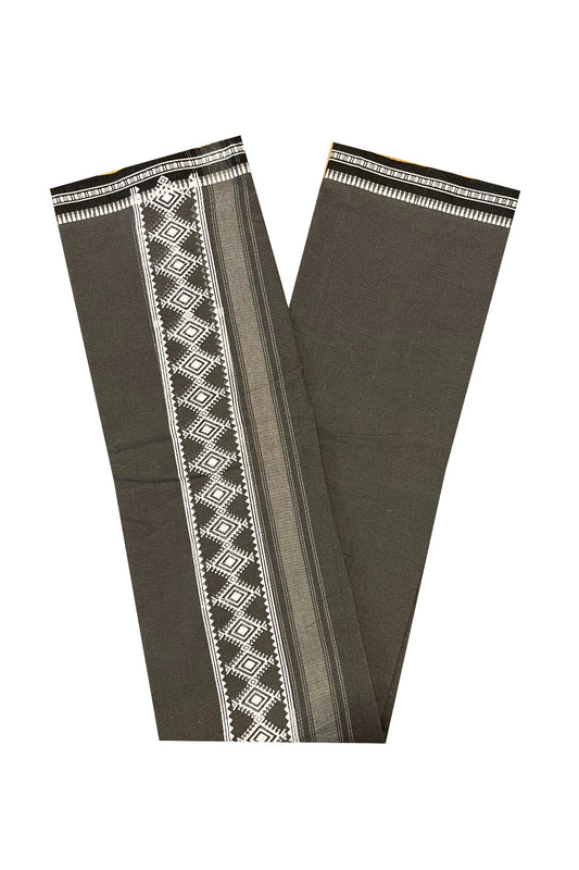 Southloom Grey Printed Single Mundu / Otta Mundu / Lungi (South Indian Kerala Dhoti)