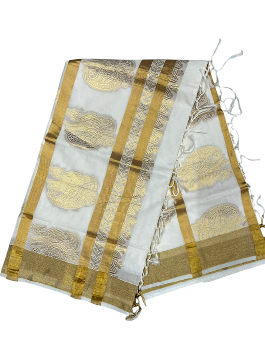 Southloom  Kerala Cotton Replica Saree With Butta Work on Body SL488