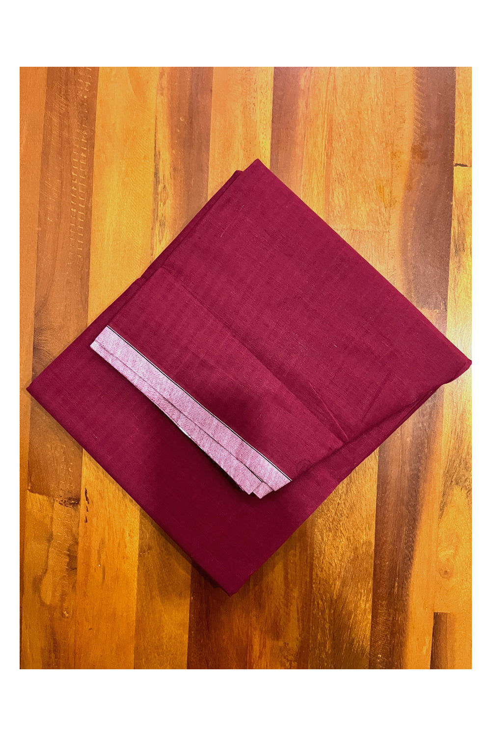 Southloom Maroon Single Mundu / Otta Mundu / Lungi (South Indian Kerala Dhoti)