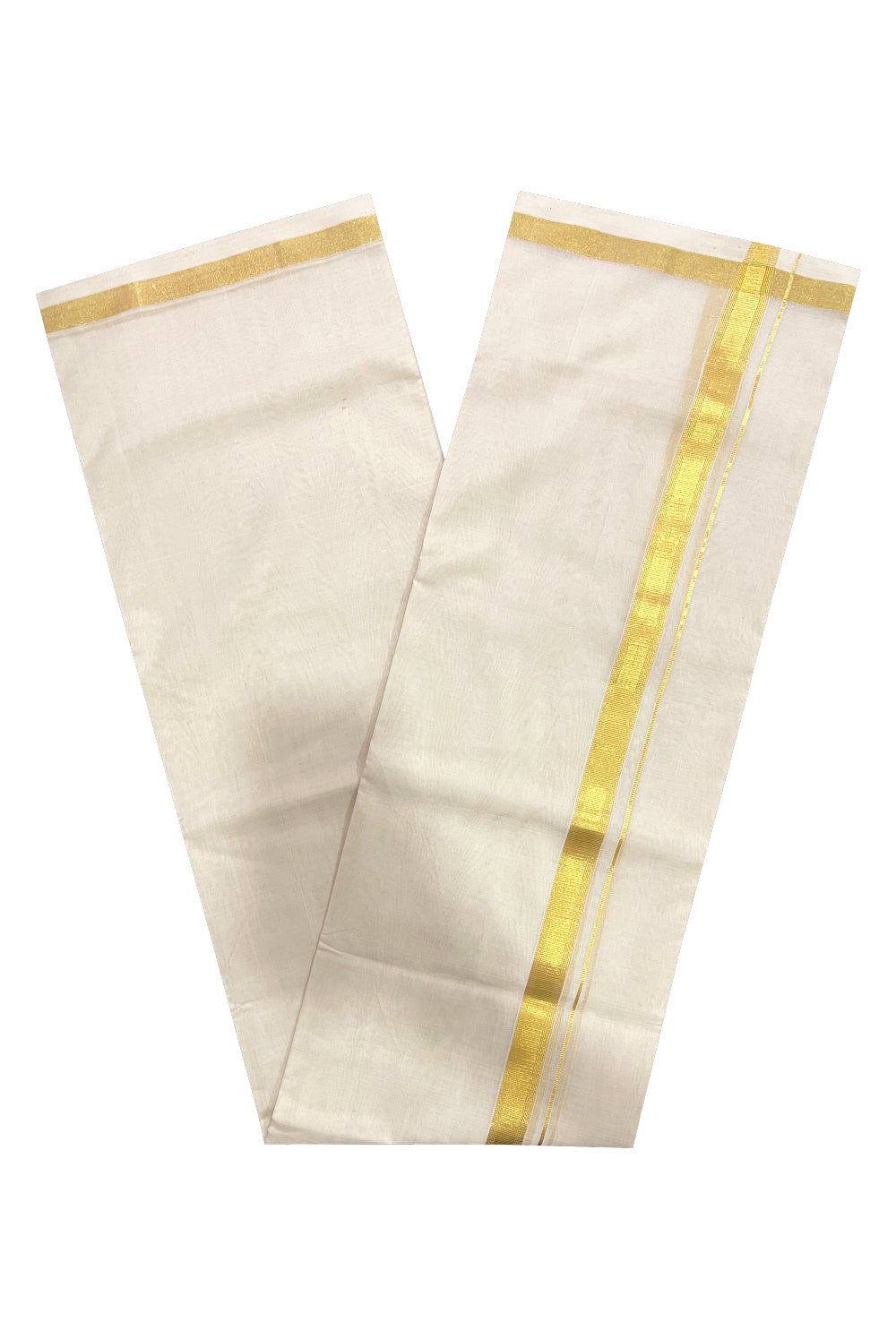 Premium Balaramapuram Unakkupaavu Handloom Kasavu Mundu (South Indian Kerala Dhoti)