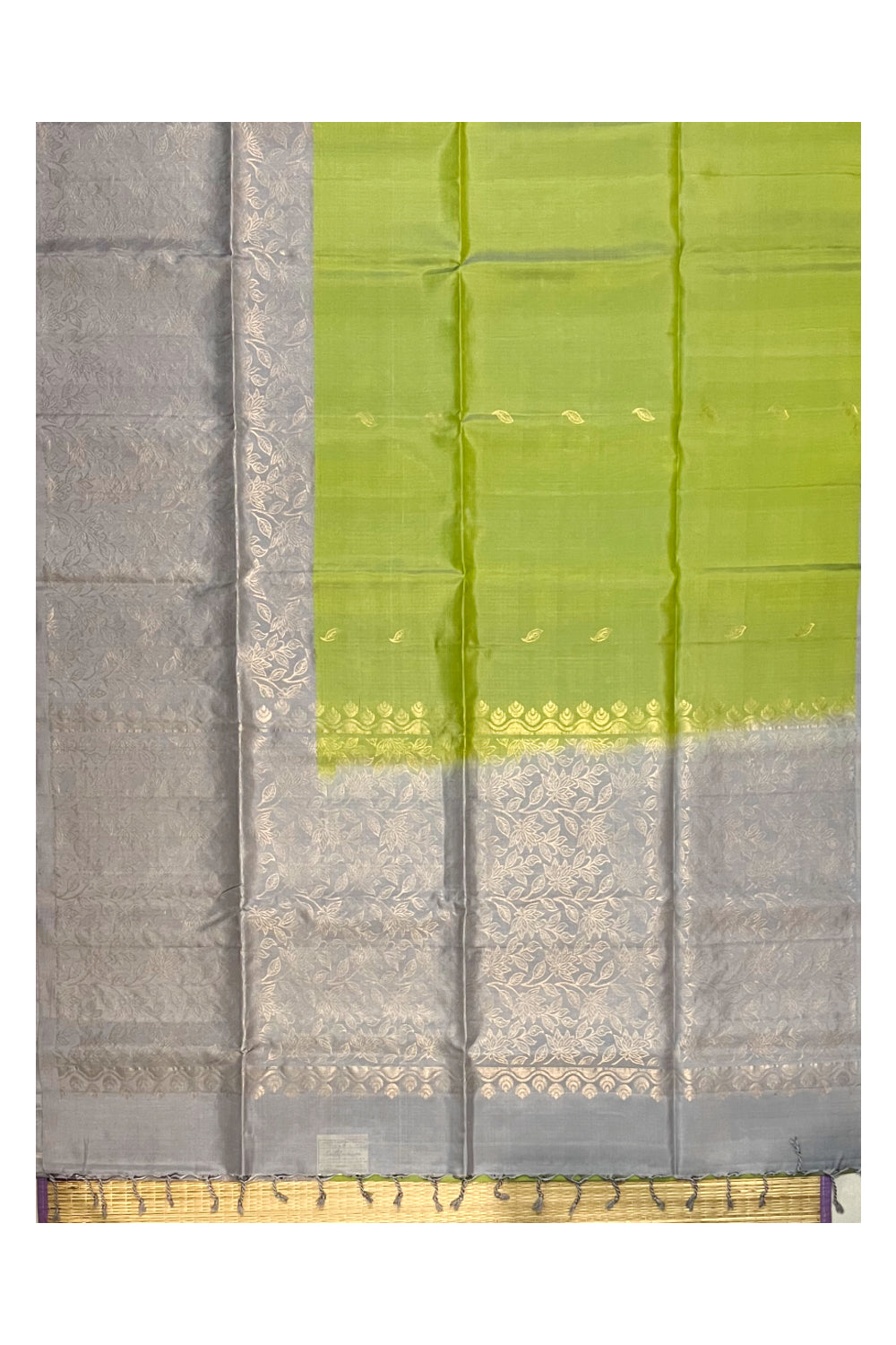 Southloom Pure Handloom Bridal Kanchipuram Silk Saree with Korvai Work