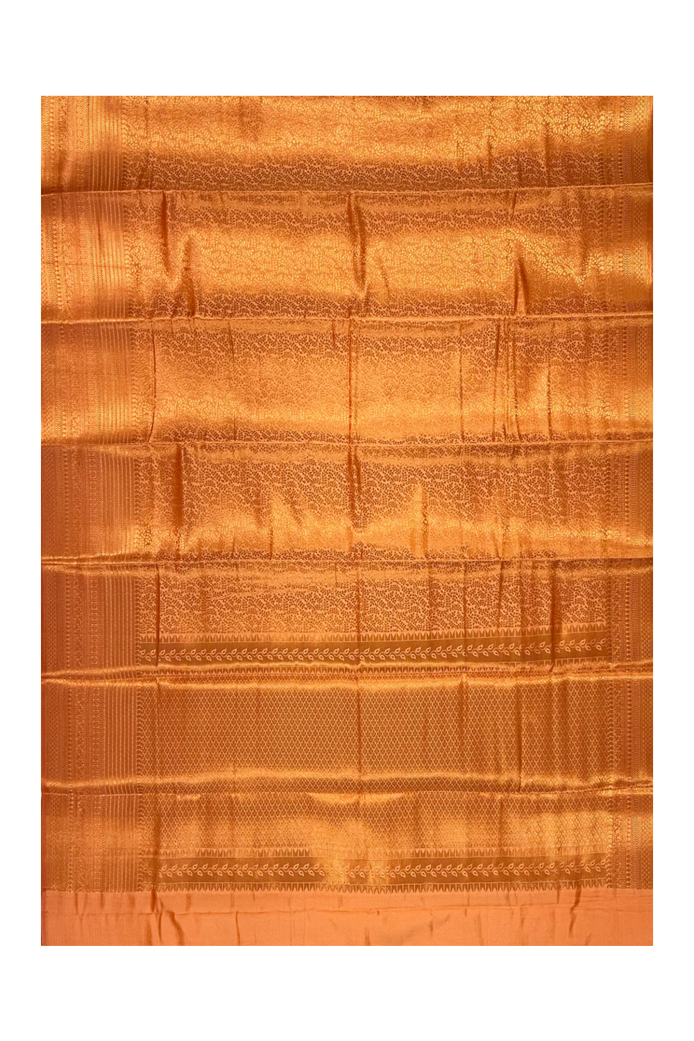 Southloom Premium Semi Silk Zari Work Brocade Saree in Bridal Orange with Matching Pallu (Kanchipuram Pattu Saree)