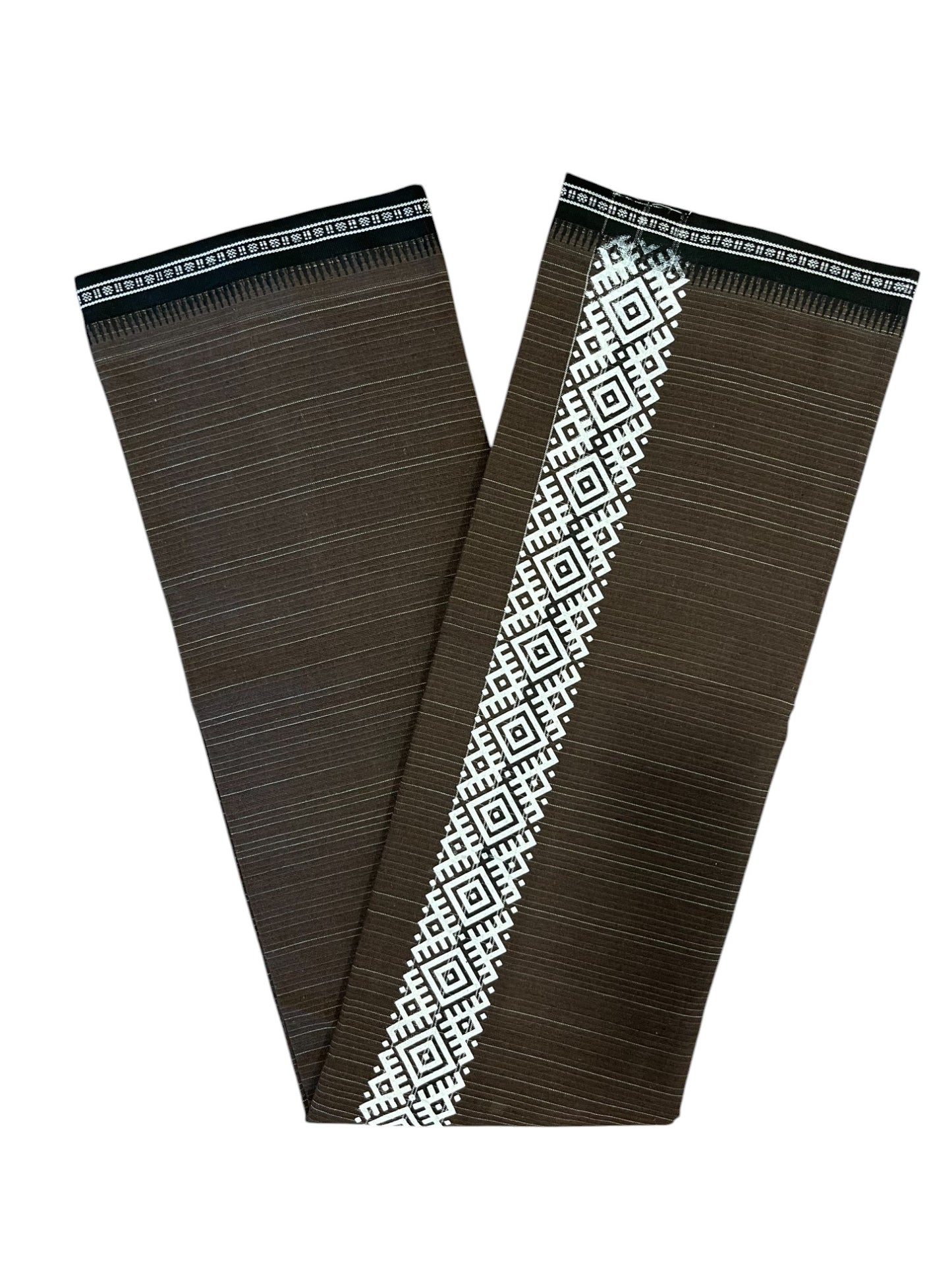 Southloom Brown Printed Single Mundu / Otta Mundu / Lungi (South Indian Kerala Dhoti)