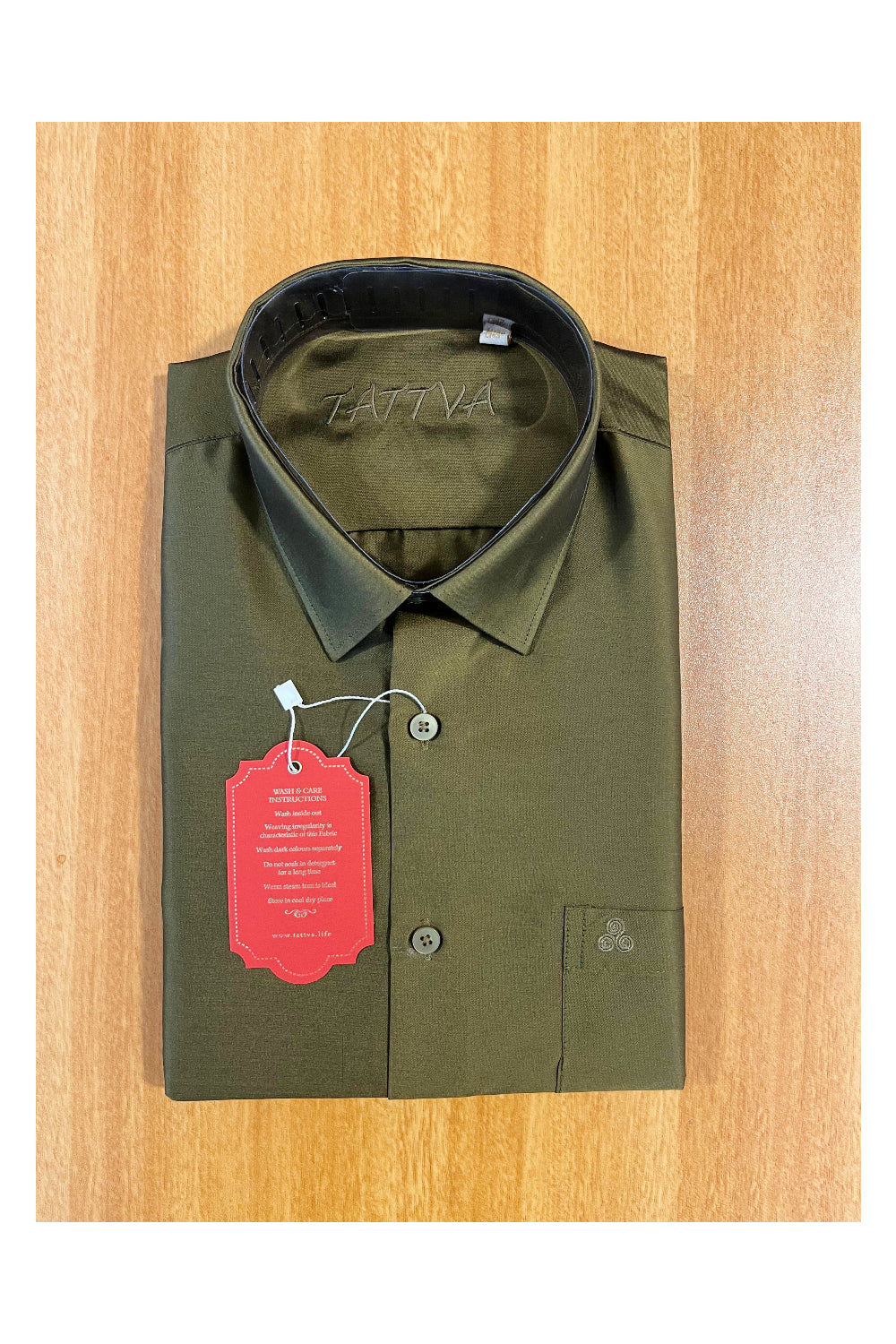 Southloom Semi Silk Green Solid Shirt